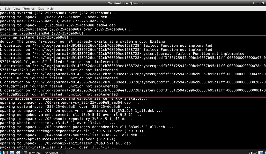 Systemd Failed Function Not Implemented VirtualBox Whonix Forum